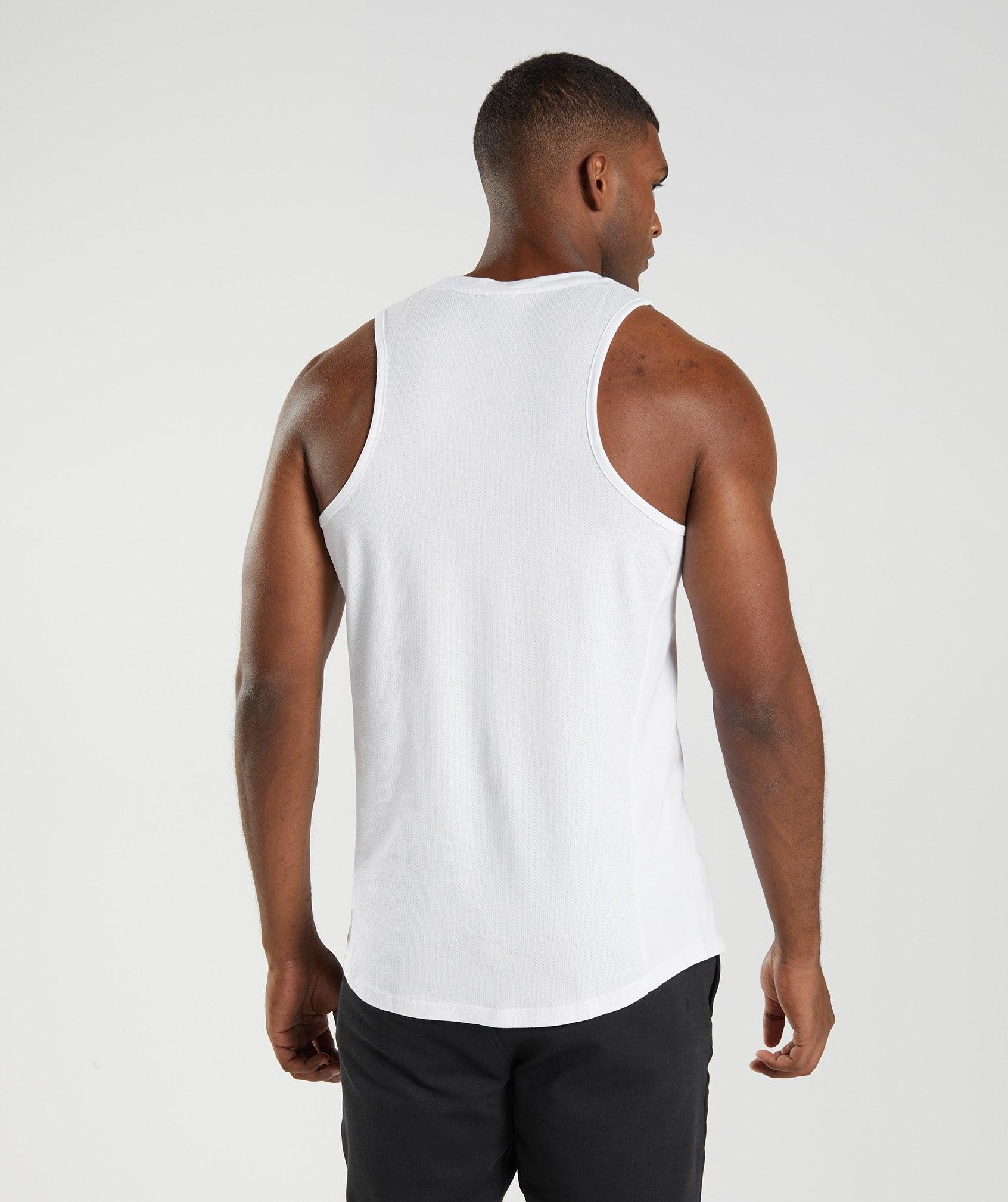 Gymshark React Tank - White Male Product Image