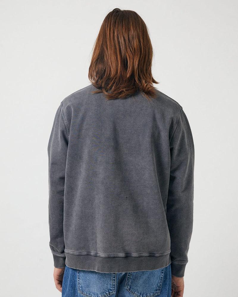 French Terry Crewneck - Washed Black Product Image