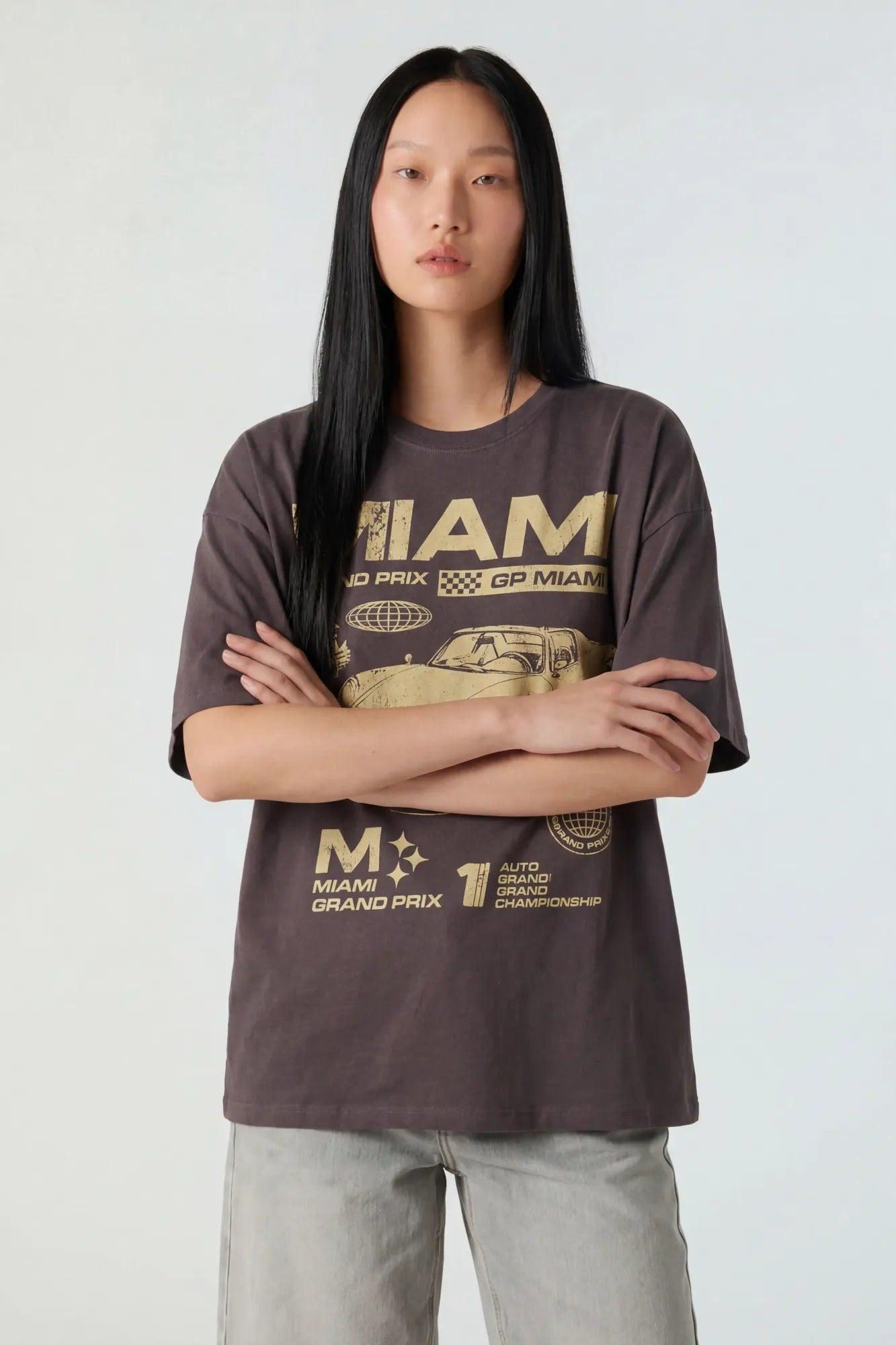 Luxe Heavy Cotton Graphic Oversized T-Shirt Female Product Image