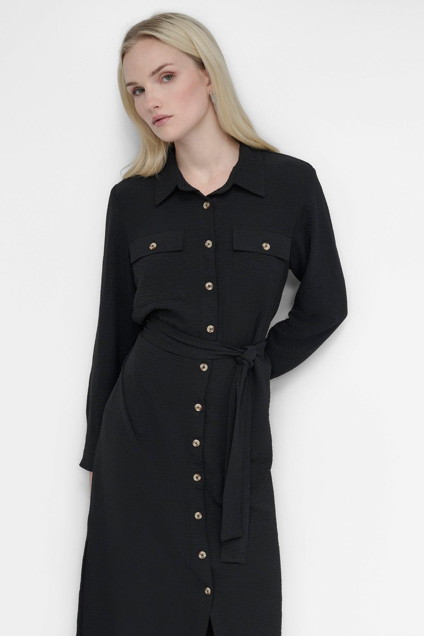COLLARED BUTTON DRESS Product Image