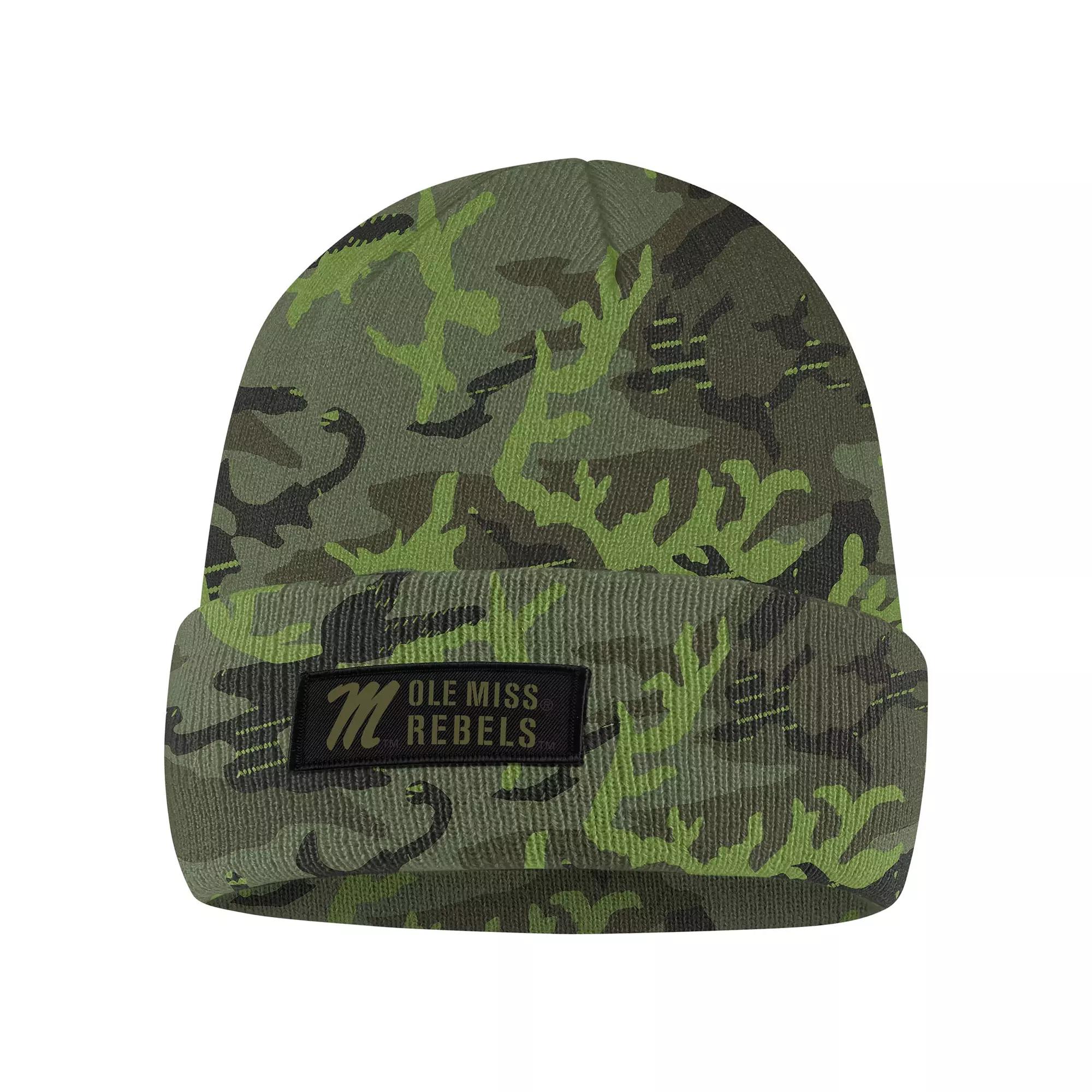 Men's Nike Camo Syracuse Orange Military Pack Cuffed Knit Hat, Green Product Image