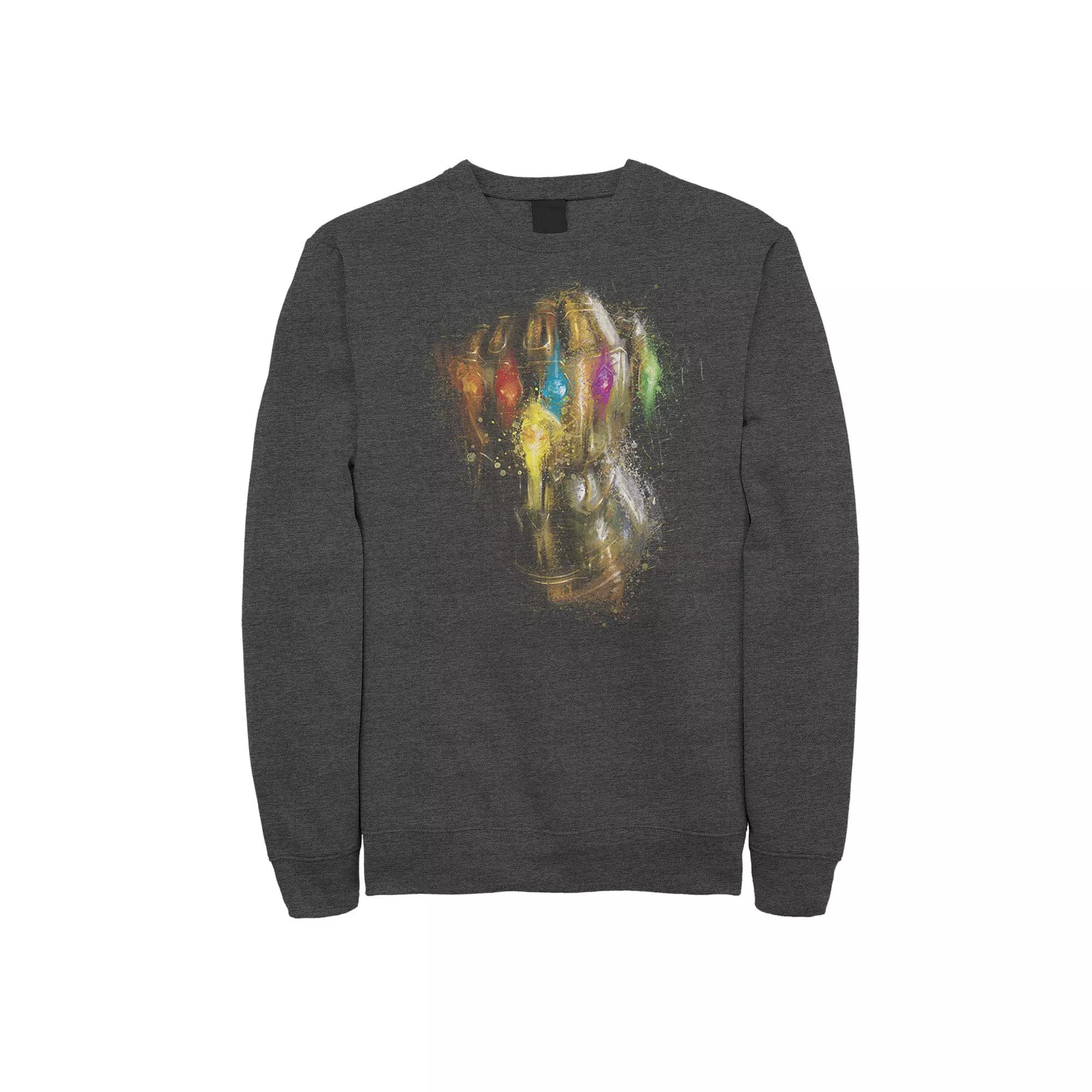Men's Marvel Avengers Endgame Gauntlet Painting Sweatshirt,  Product Image