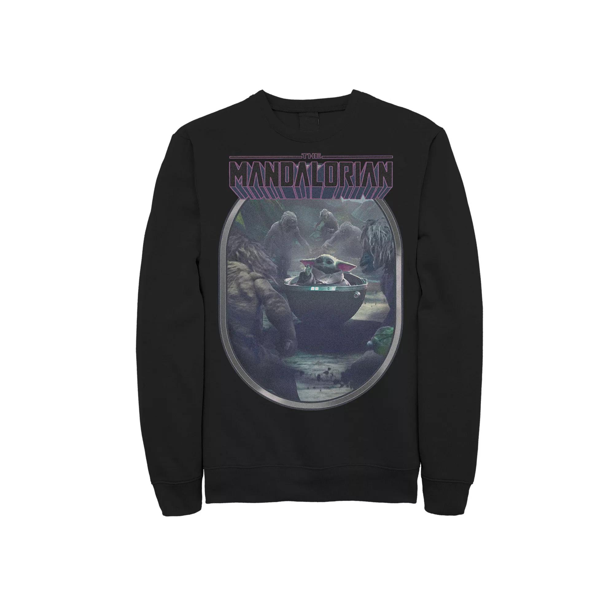 Big & Tall Star Wars The Mandalorian & The Child Foggy Portrait Fleece Sweatshirt, Men's,  Product Image