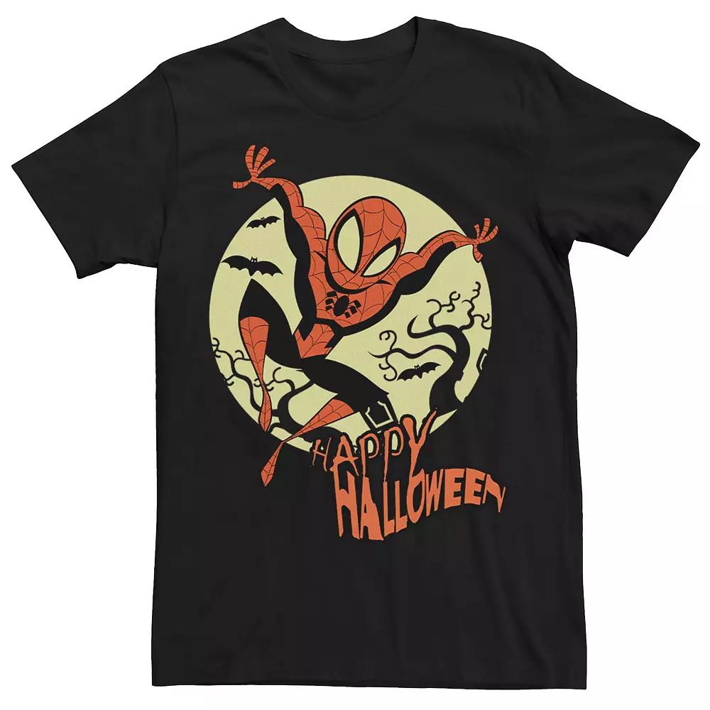 Men's Marvel Spider-Man Moonlight Happy Halloween Tee,  Product Image