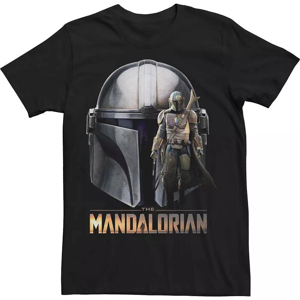 Big & Tall Star Wars The Mandalorian Helmet Portrait Mashup Tee, Men's,  Product Image