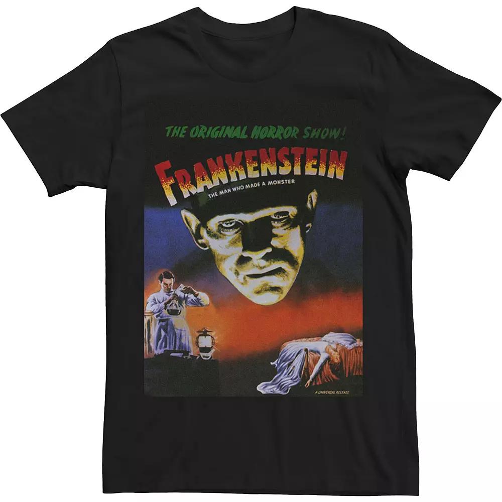 Big & Tall Universal Monsters Distressed Frankenstein Movie Poster Tee, Men's,  Product Image