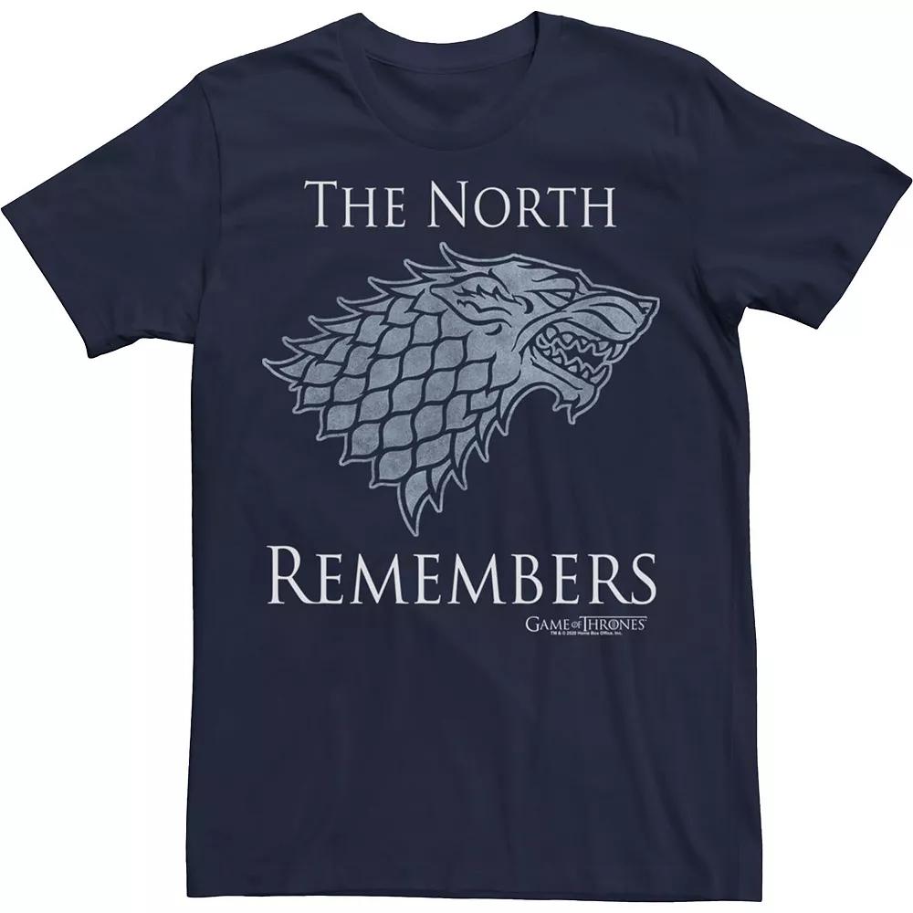 Men's Game Of Thrones House Stark The North Remembers Tee, Size: Small, Blue Product Image