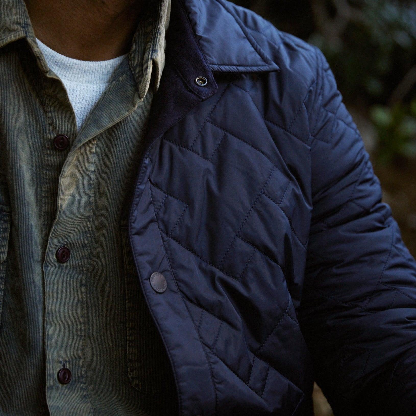 Insulated Reversible Shirt Jacket - Navy Product Image