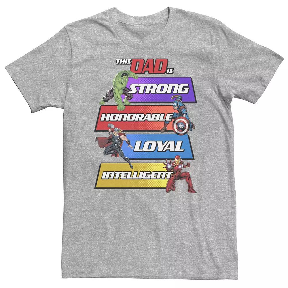 Big & Tall Marvel Hulk Captain America Thor Iron Man This Dad Is Panels Tee, Men's,  Product Image