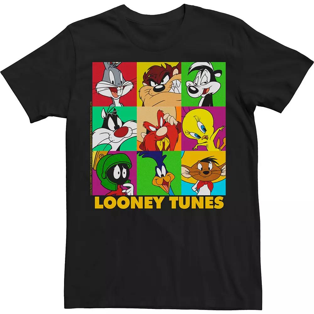 Men's Looney Tunes Character Pop Art Box Up Tee,  Product Image