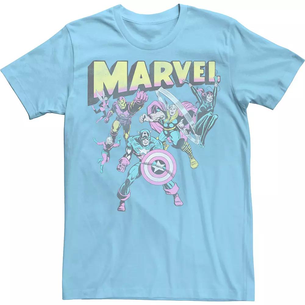 Men's Marvel Group Shot Distressed Comic Cover Tee,  Product Image