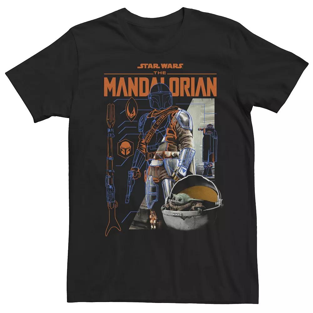 Big & Tall Star Wars: The Mandalorian Split Design Logo Tee, Men's,  Product Image