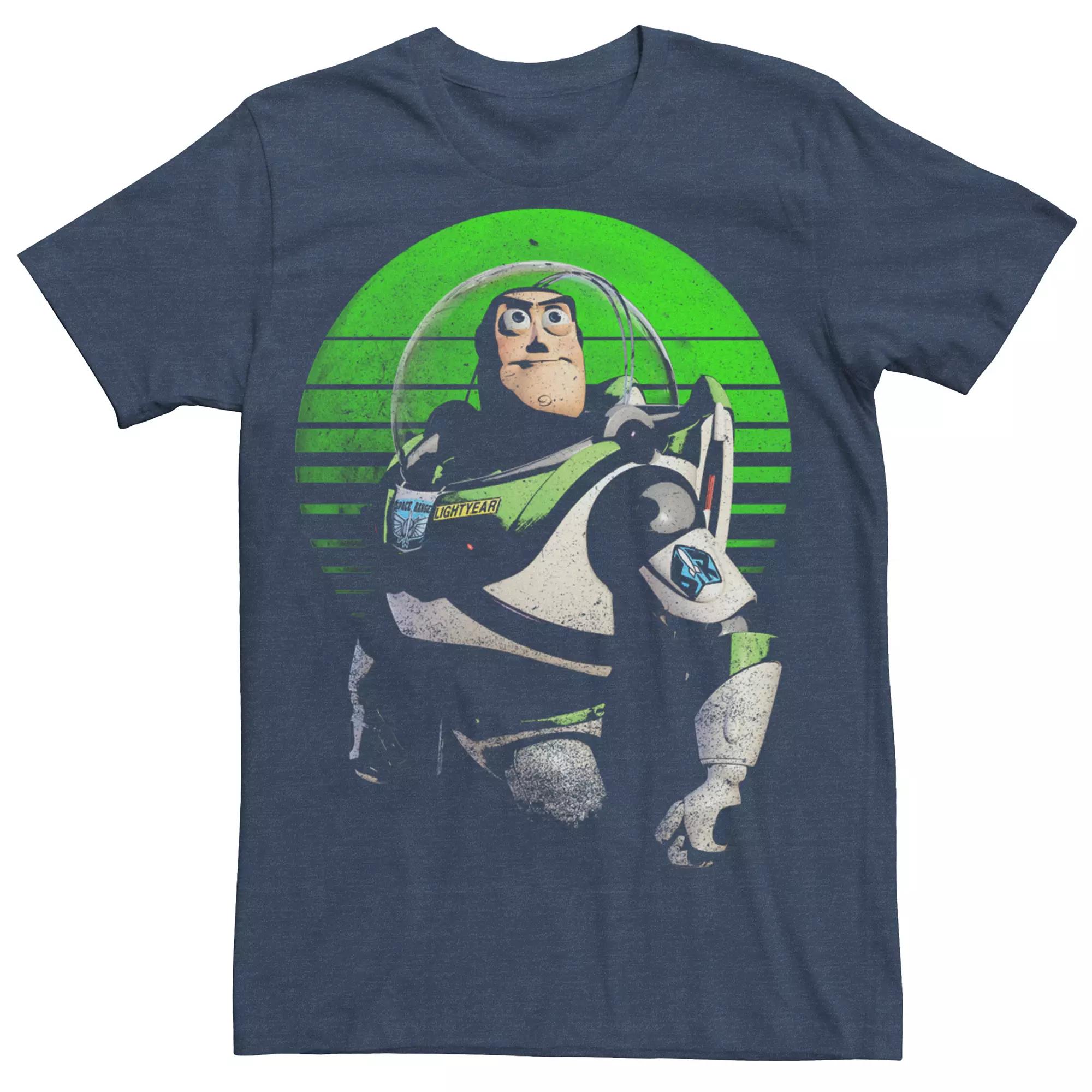 Men's Disney / Pixar's Toy Story Buzz Lightyear Sight On Stars Tee, Size: Large, Navy Grey Product Image