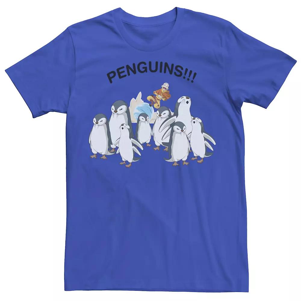 Men's Nickelodeon Avatar The Last Airbender Aang And Penguins!! Portrait Tee, Boy's,  Product Image