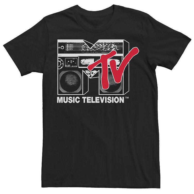 Men's MTV Logo 80's Style Boombox Graphic Tee,  Product Image