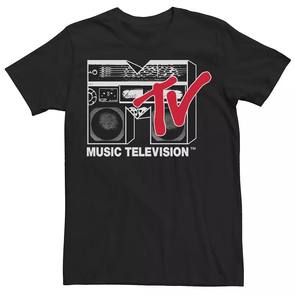 Men's MTV Logo 80's Style Boombox Graphic Tee,  Product Image