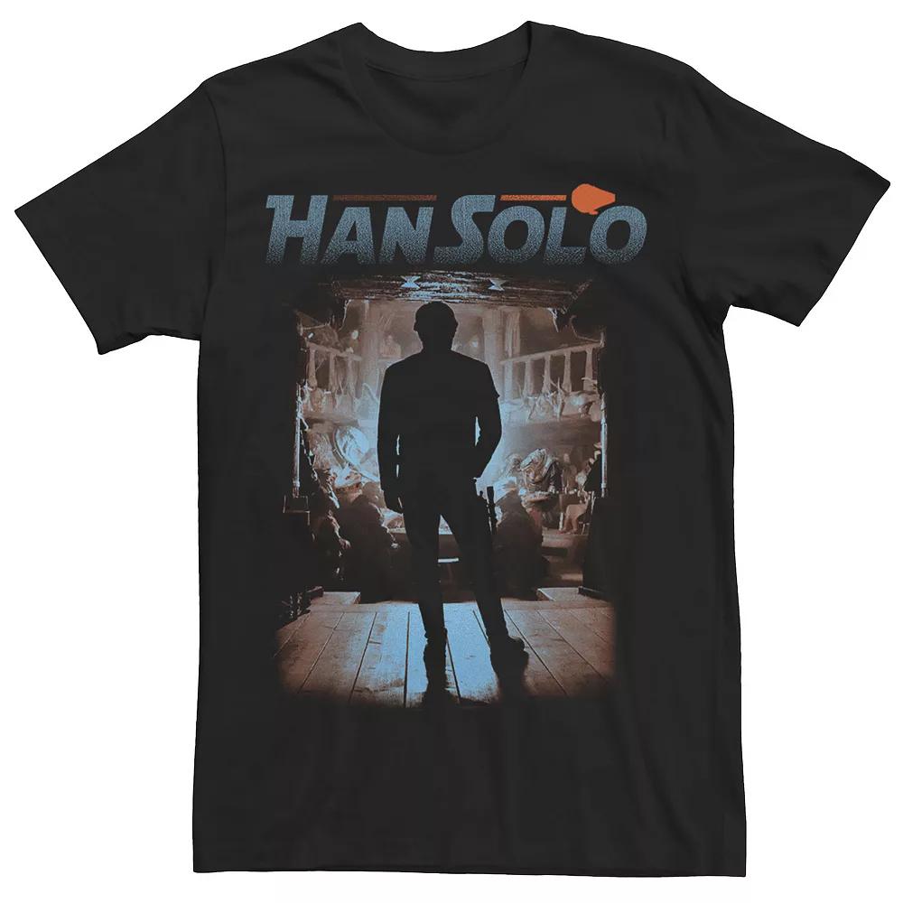 Men's Star Wars Han Solo Gambler's Den Silhouette Graphic Tee, Size: Large, Black Product Image