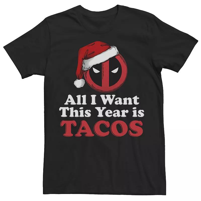 Men's Marvel Deadpool I Want Tacos For Christmas Tee,  Product Image