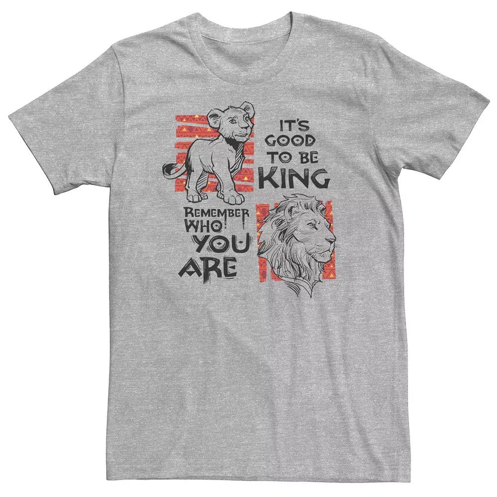 Big & Tall Disney The Lion King Live Action Simba Mufasa Quotes Poster Tee, Men's,  Product Image