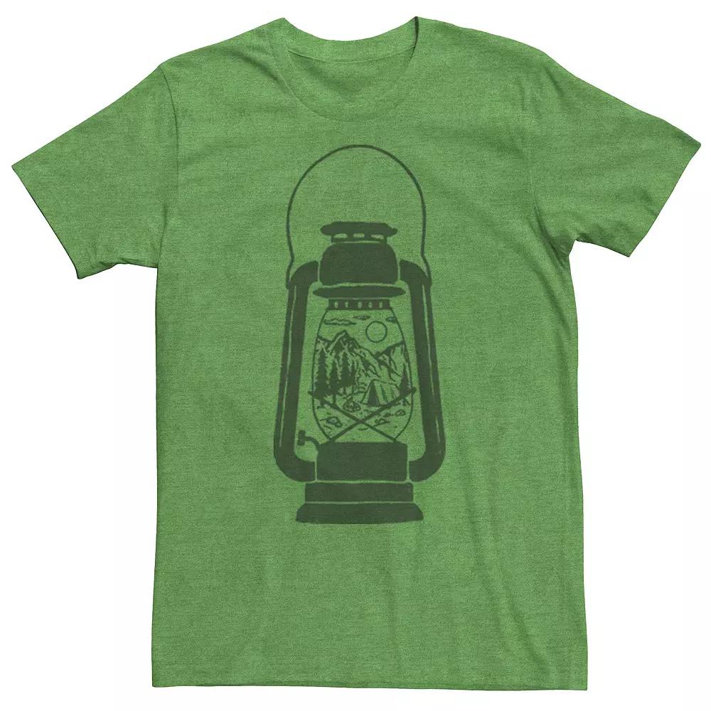 Men's Camping Lantern Great Outdoors Vintage Graphic Tee, Size: Medium, Kelly Grey Product Image