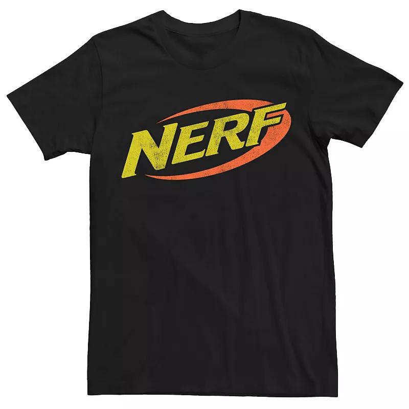 Men's Nerf Classic Logo Distressed Tee, Size: XXL, Black Product Image