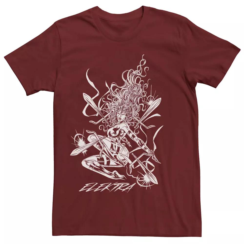 Men's Marvel Elektra Sword Throwing Tee,  Product Image