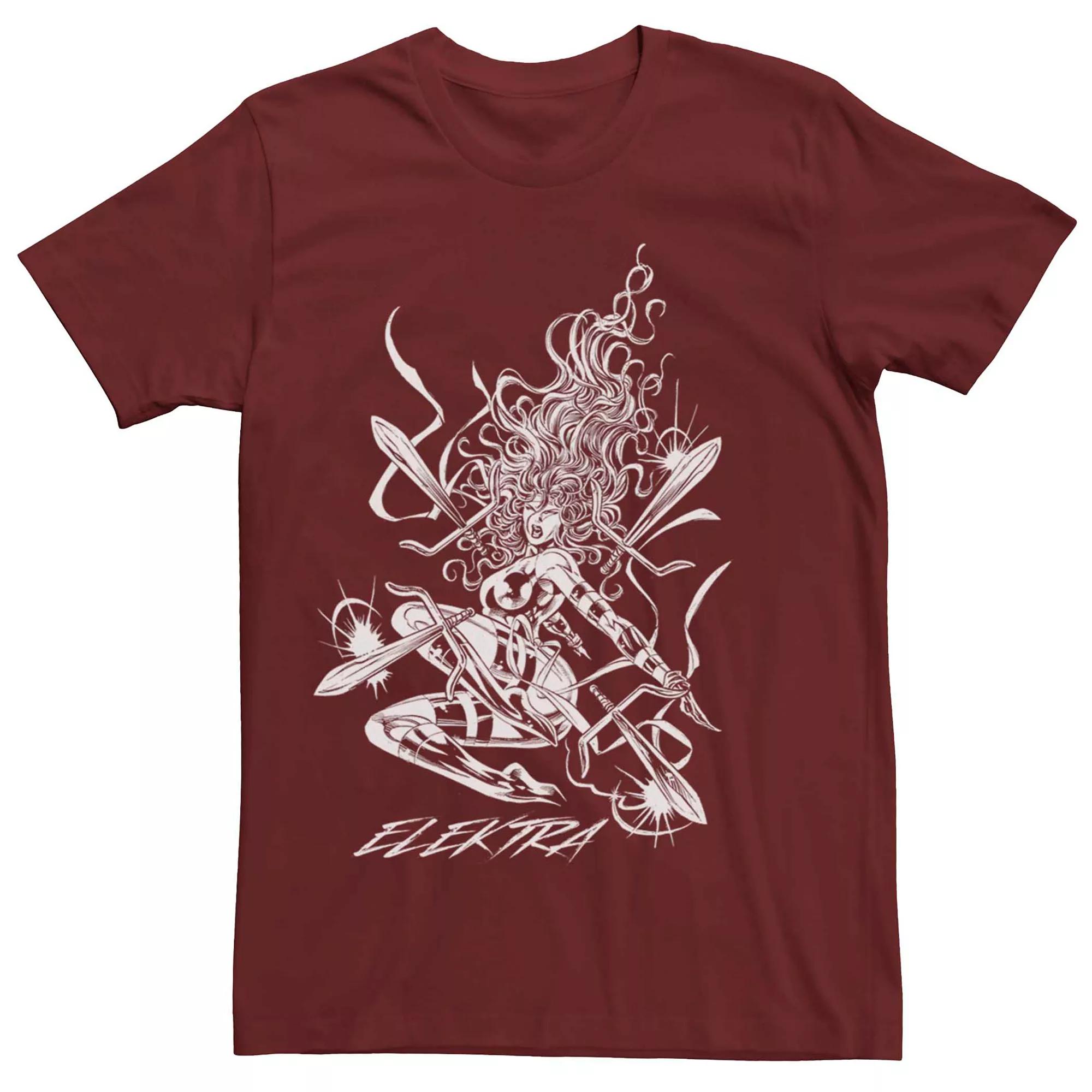 Men's Marvel Elektra Sword Throwing Tee,  Product Image