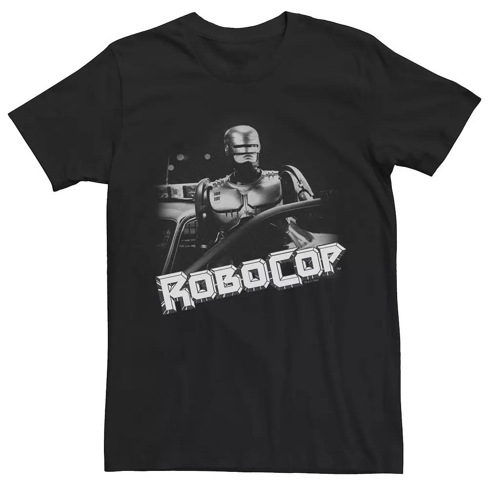 Men's Robocop Grey Scale Portrait Short Sleeve Tee,  Product Image