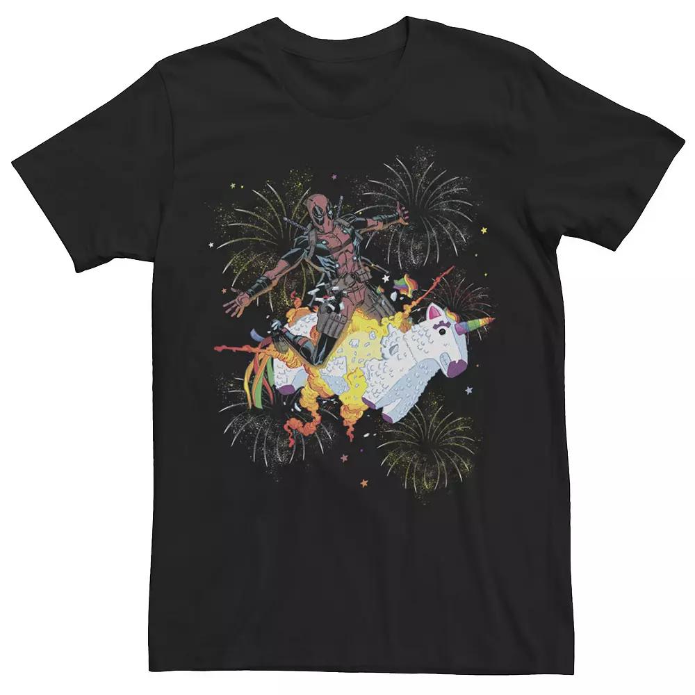 Men's Marvel Deadpool Unicorn Explosion Portrait Tee,  Product Image