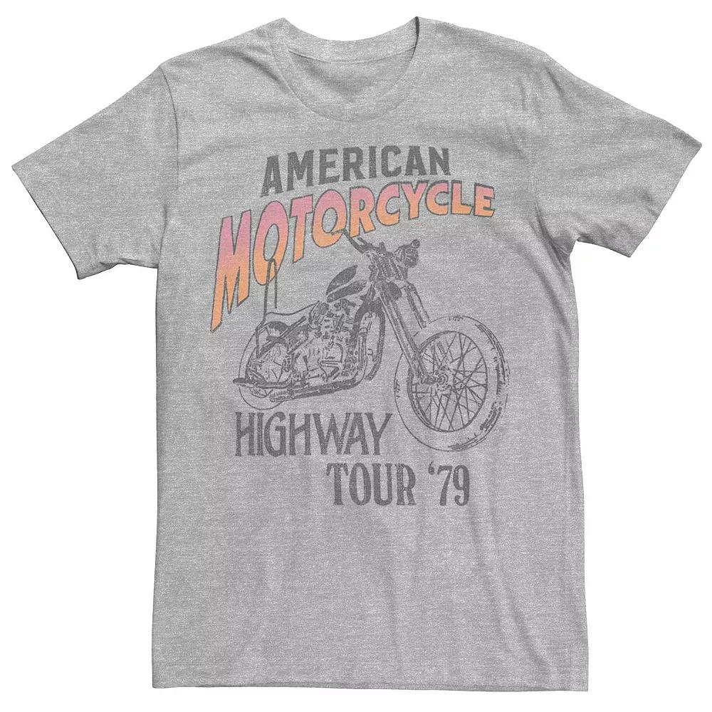 Men's American Motorcycle Highway Tour '79 Tee, Size: Small, Athletic Grey Product Image