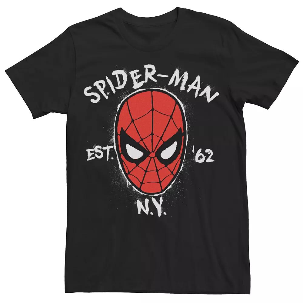 Men's Marvel Comics Retro Spider-Man Sixty Two Tee, Size: Medium, Black Product Image