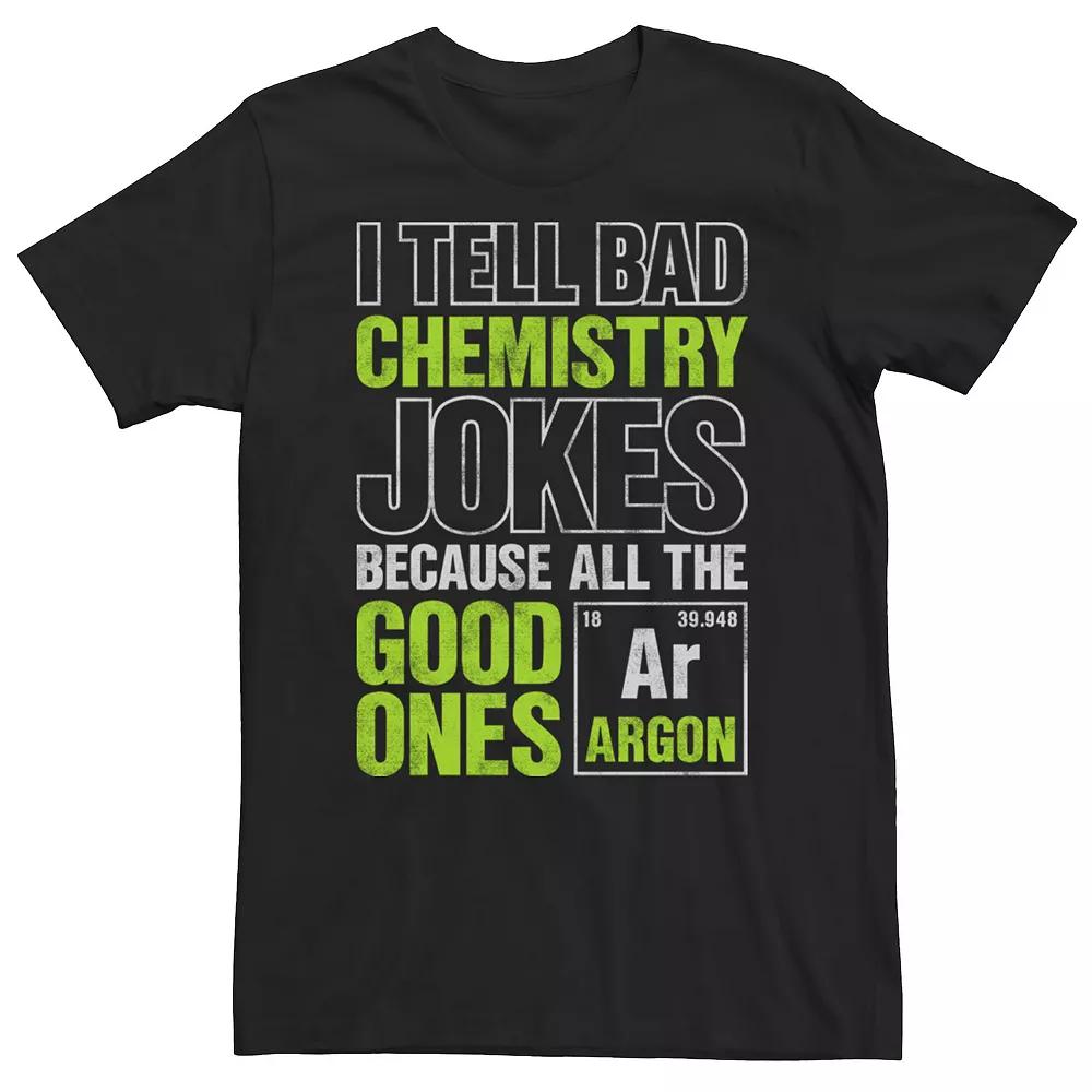 Big & Tall Chemistry Jokes Periodic Table Humor Tee, Men's,  Product Image