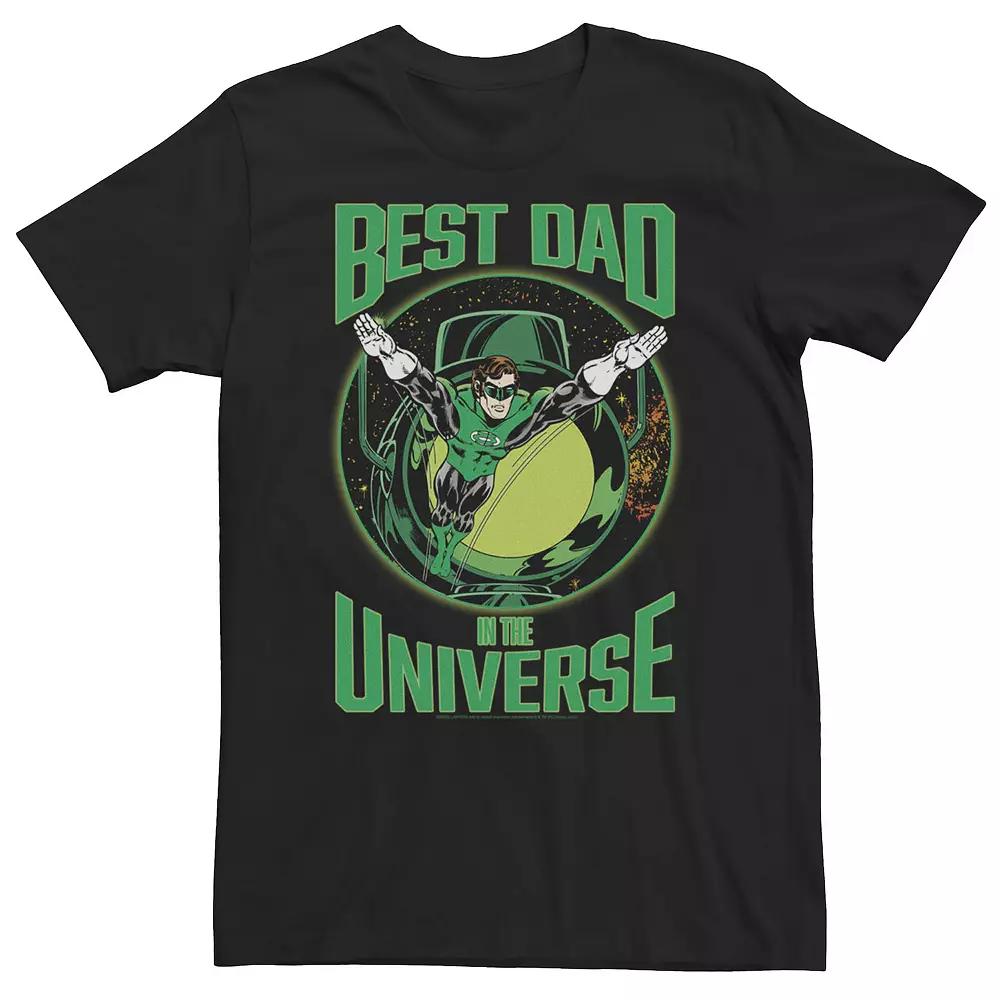 Big & Tall DC Comics Green Lantern Best Dad In The Universe Tee, Men's, Size: 3XL, Black Product Image