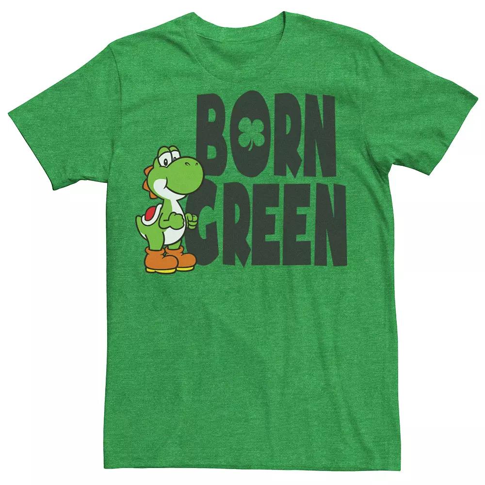Men's Nintendo Super Mario Bros Born Green Tee,  Product Image
