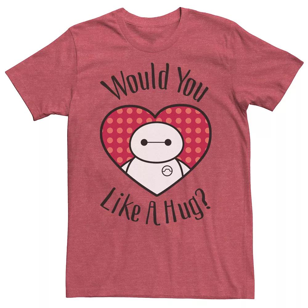Men's Disney's Big Hero 6 Baymax Heart Would You Like A Hug Tee,  Product Image