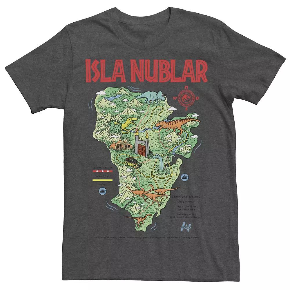 Men's Jurassic Park Islas Nublar Landmark Map Tee,  Product Image