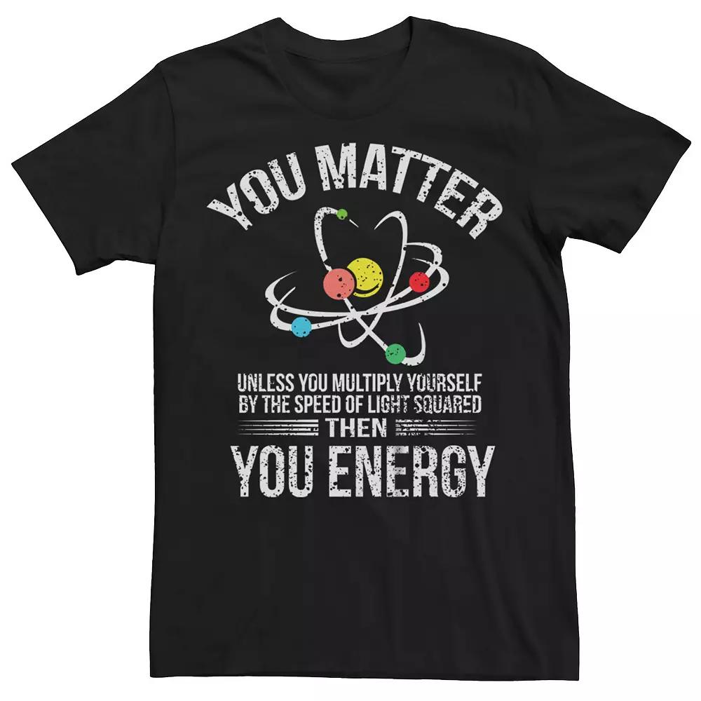 Men's You Matter Joke Atom Graphic Tee, Size: XXL, Black Product Image