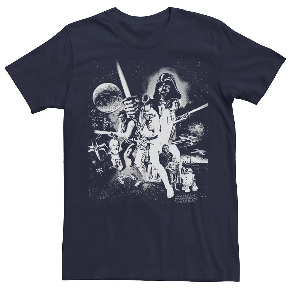 Men's Star Wars Black And White Movie Poster Tee,  Product Image