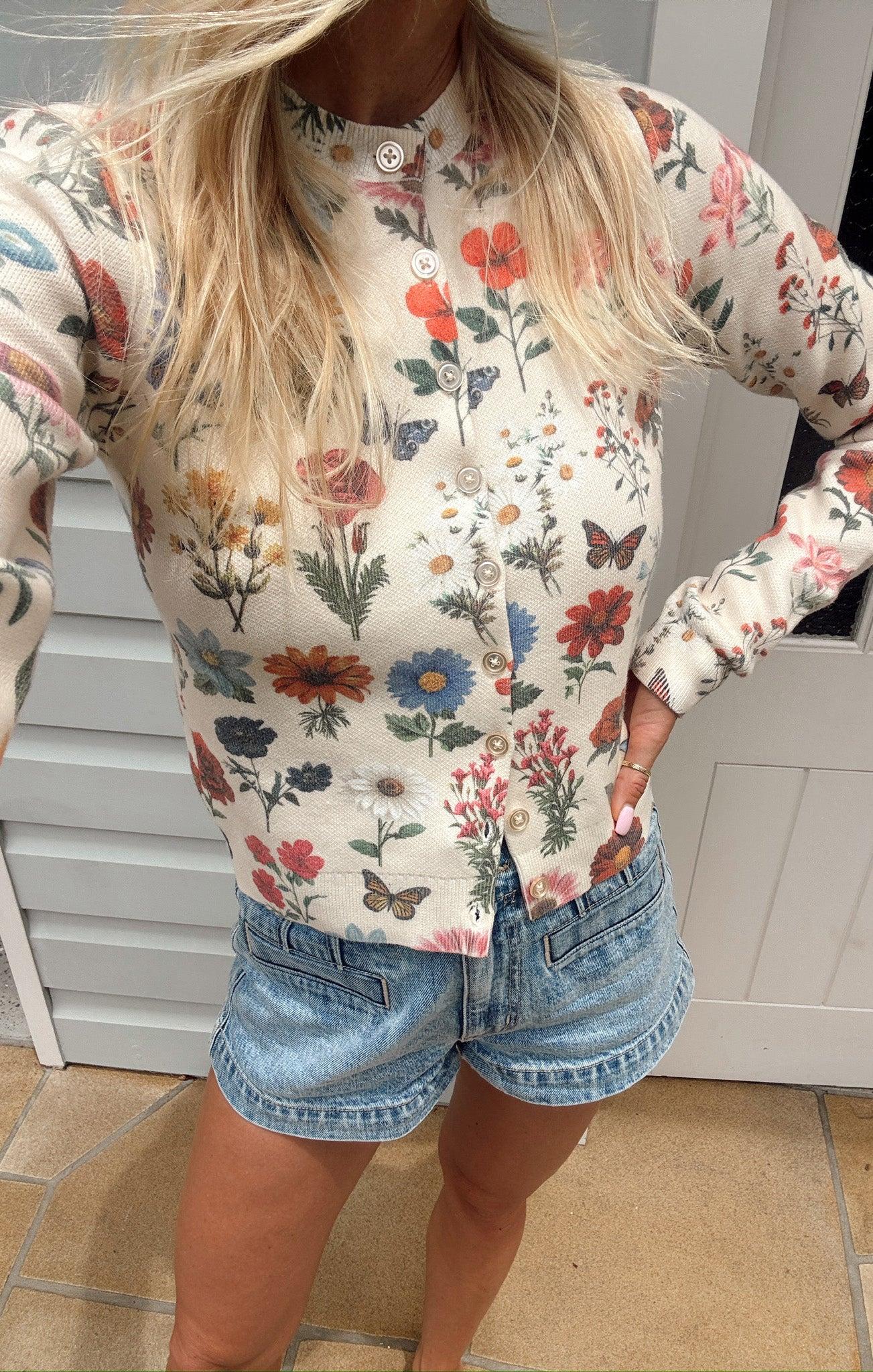 Cafe Cardigan ~ French Floral Knit Product Image