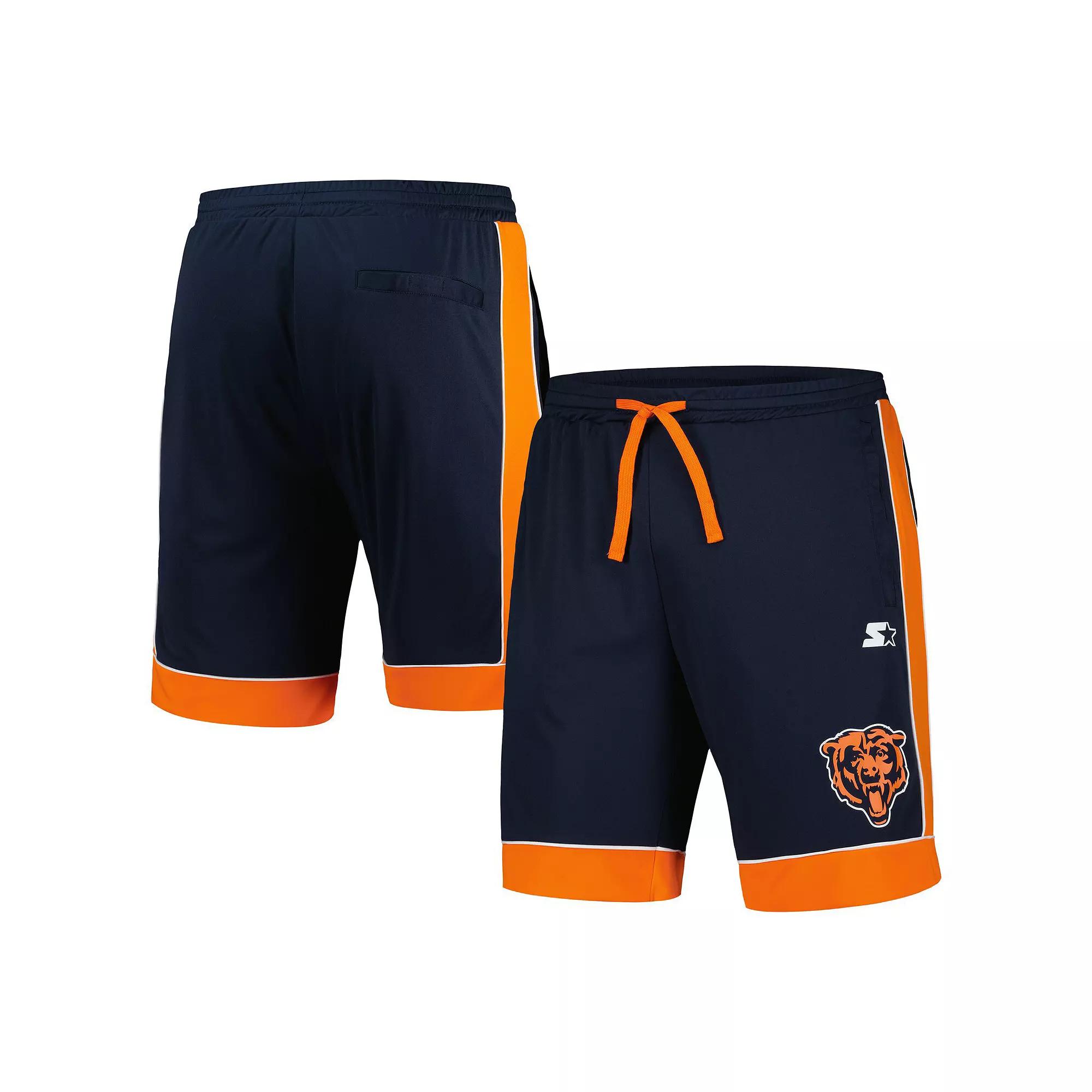 Men's Starter Navy/Orange Chicago Bears Fan Favorite Fashion Shorts,  Product Image