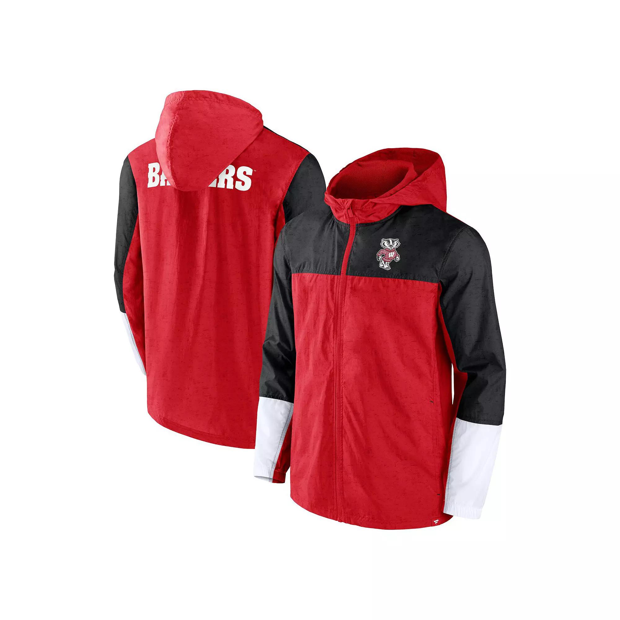 Mens Fanatics Branded /Black Wisconsin Badgers Game Day Ready Full-Zip Jacket Product Image