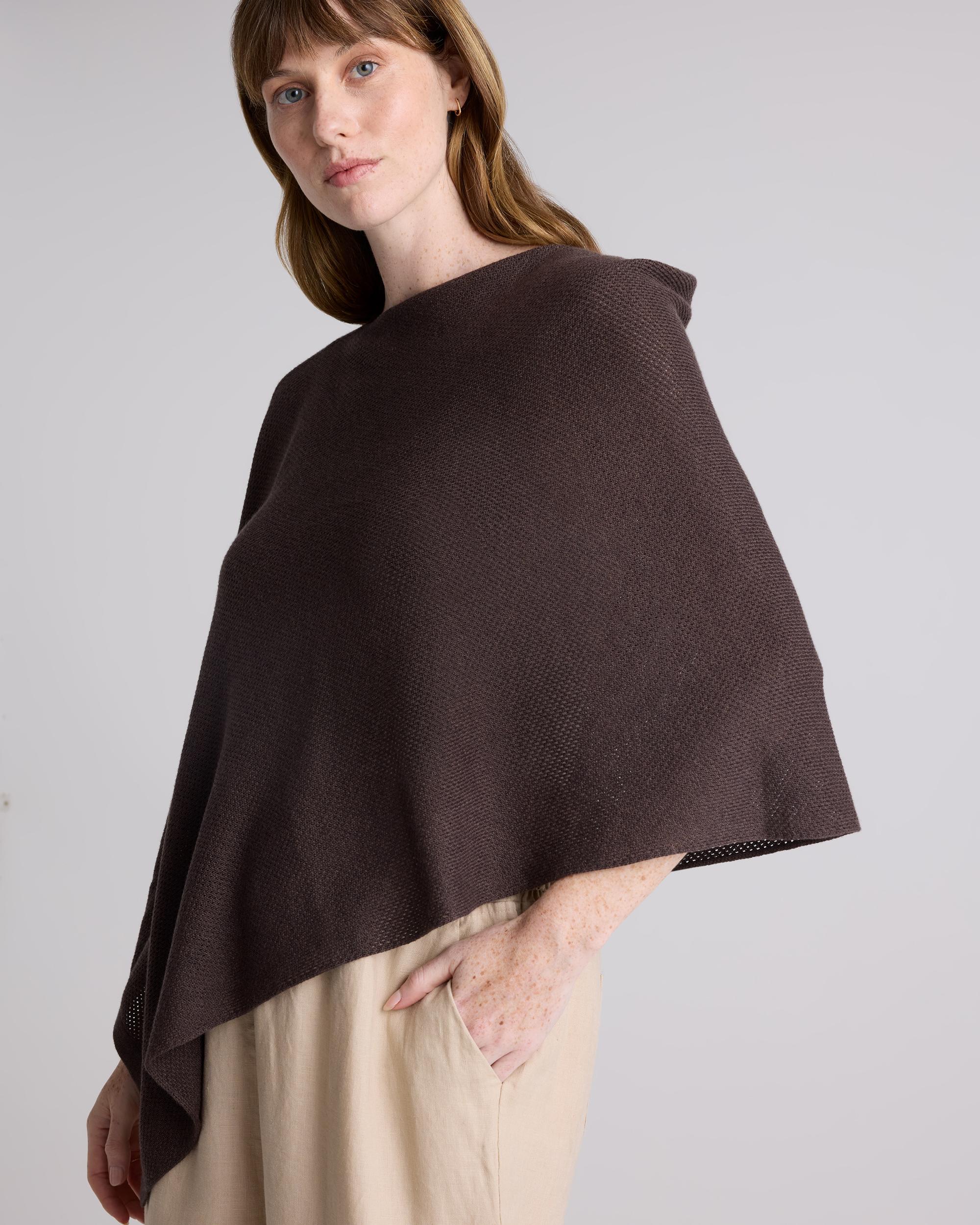 Quince | Women's Lightweight Cotton Cashmere Nursing Shawl Organic Cotton Product Image
