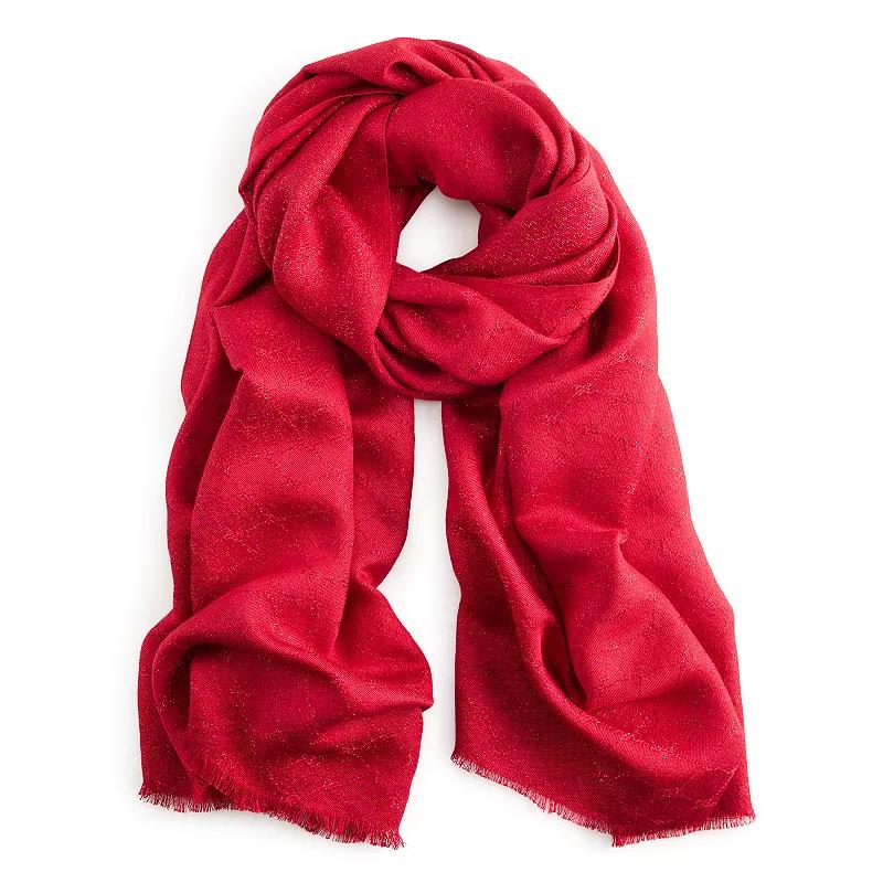 Women's Nine West Lattice Logo Shine Pashmina Wrap, Jester Red Product Image