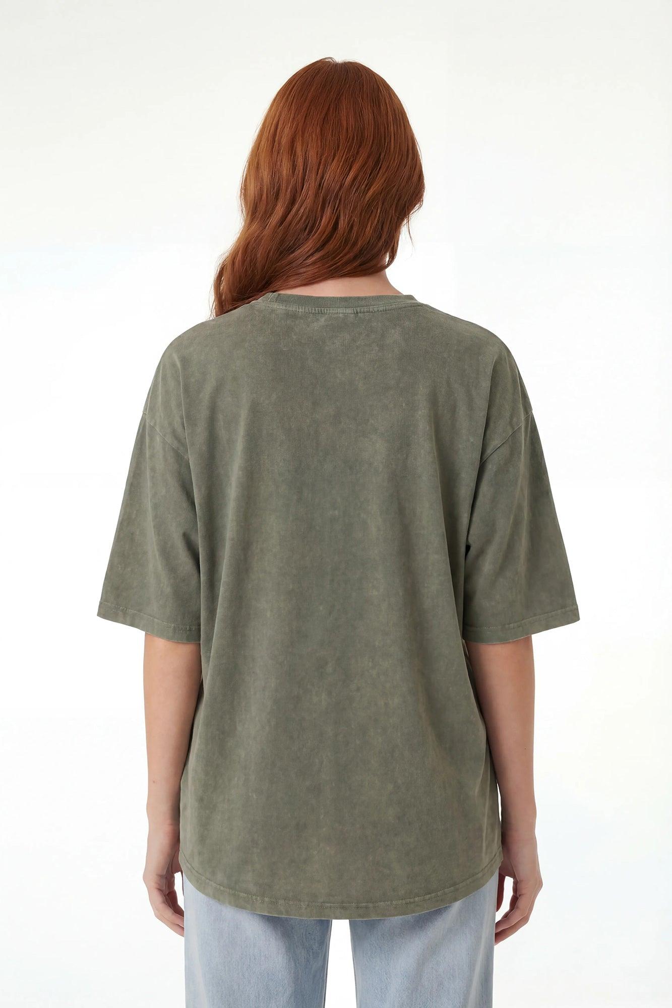 Oversized Graphic Washed T-Shirt Female Product Image