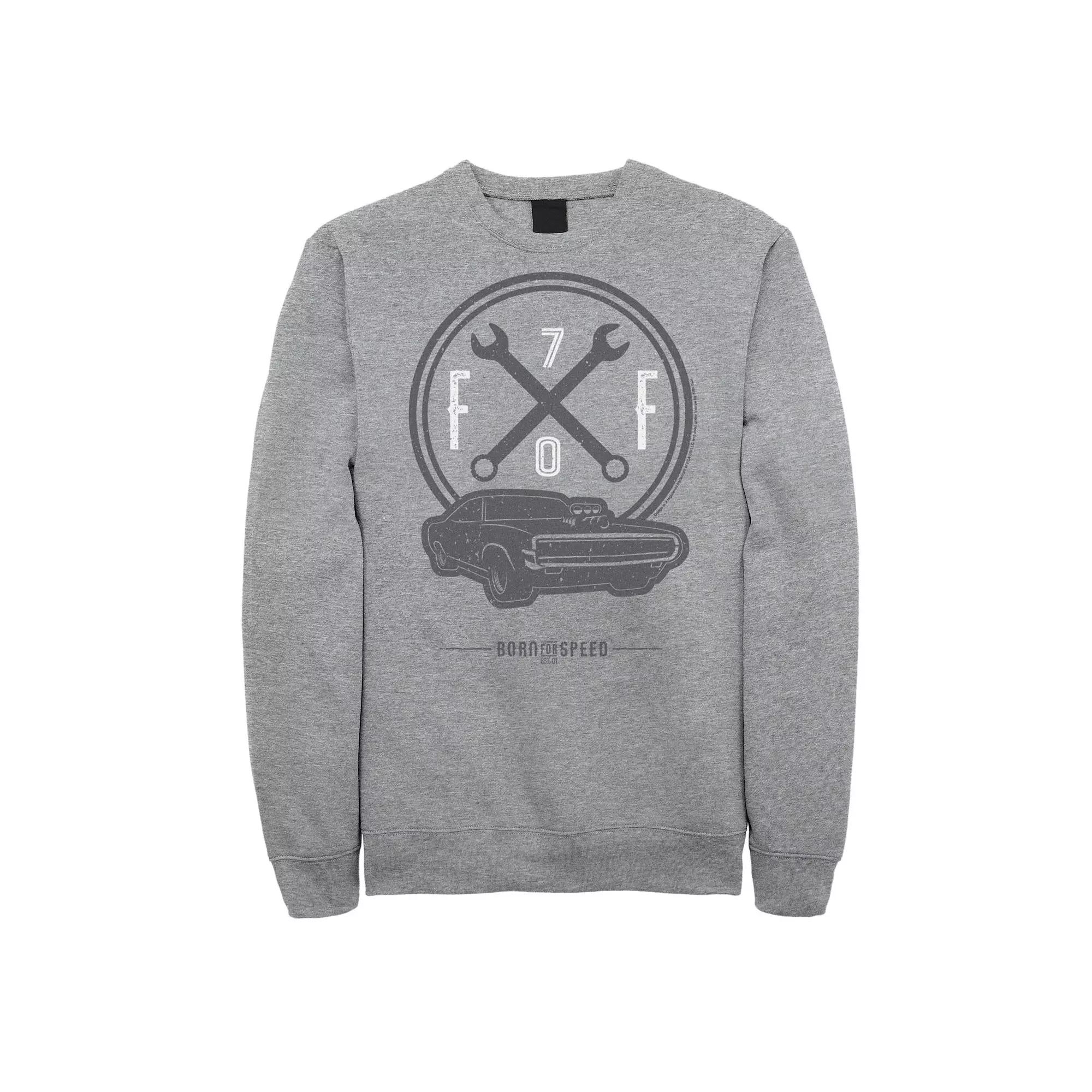 Big & Tall Fast And Furious Born for Speed And Cars Fleece Sweatshirt, Men's,  Product Image