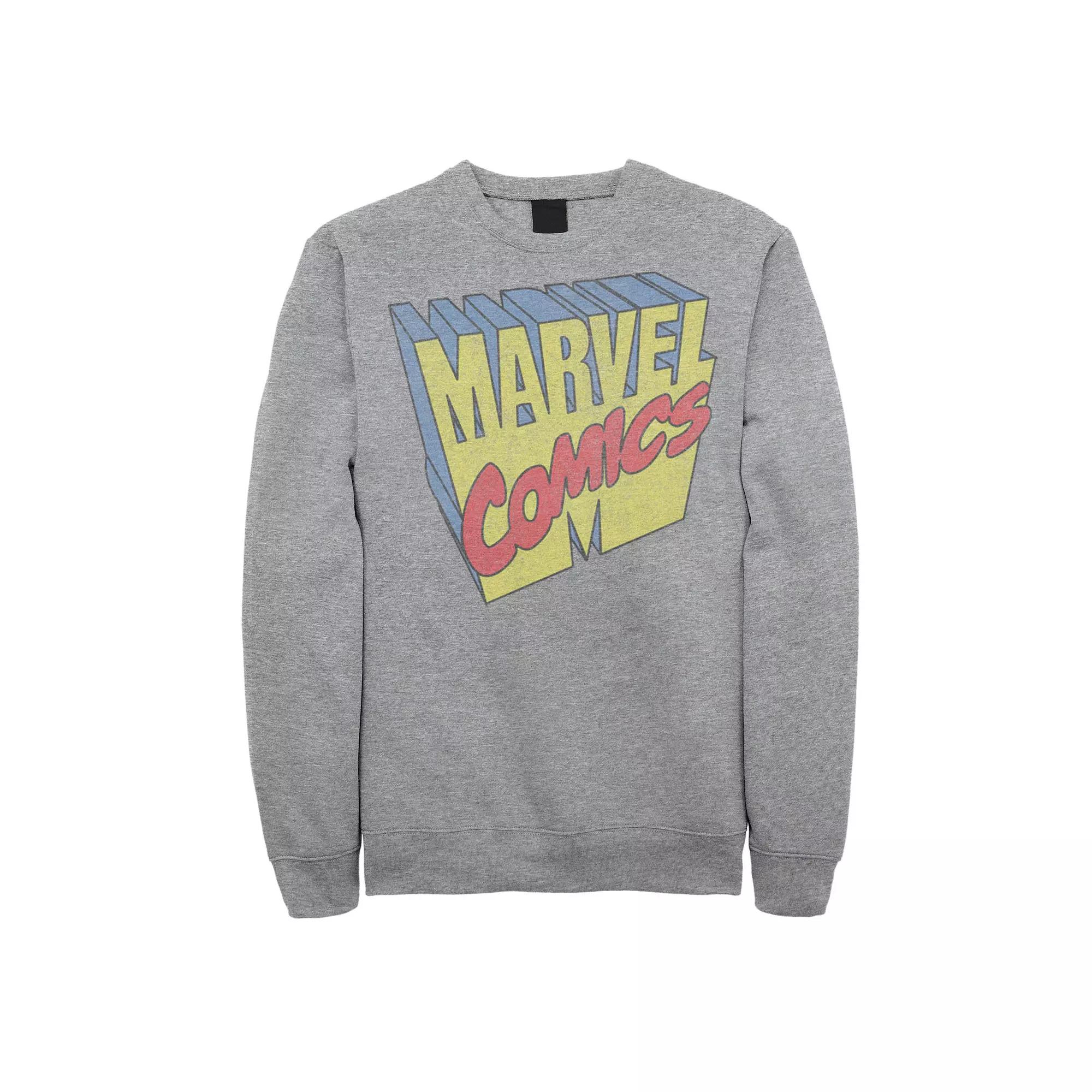 Men's Marvel Comics Three Dimensional Logo Sweatshirt,  Product Image