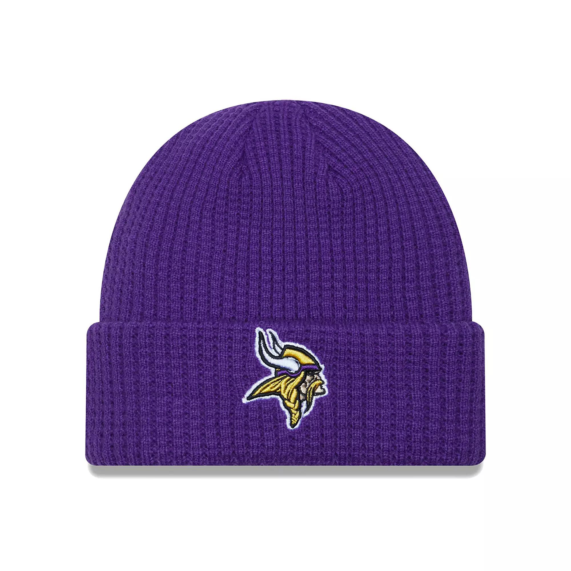 Men's New Era  Purple Minnesota Vikings Prime Cuffed Knit Hat Product Image