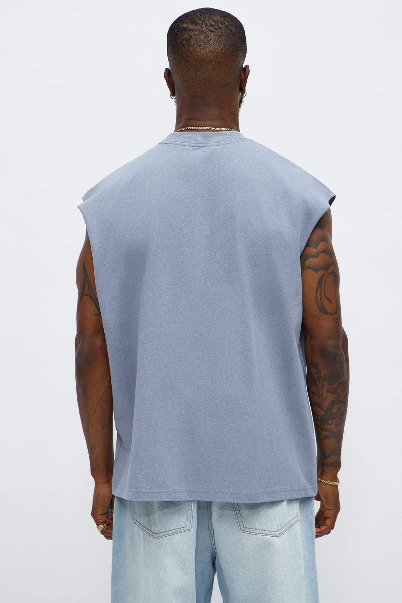 Relaxed Heavyweight Muscle Tee - Grey Product Image