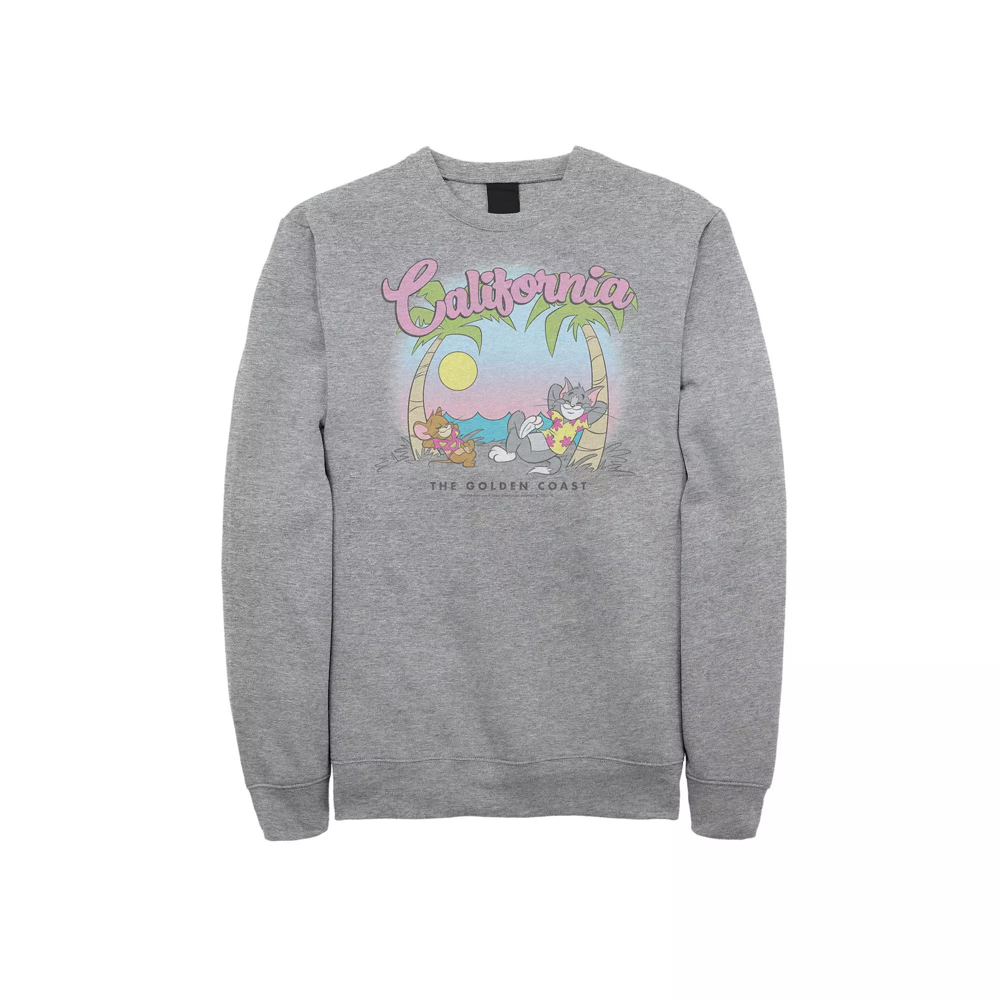 Big & Tall Tom and Jerry California Graphic Fleece, Men's,  Product Image