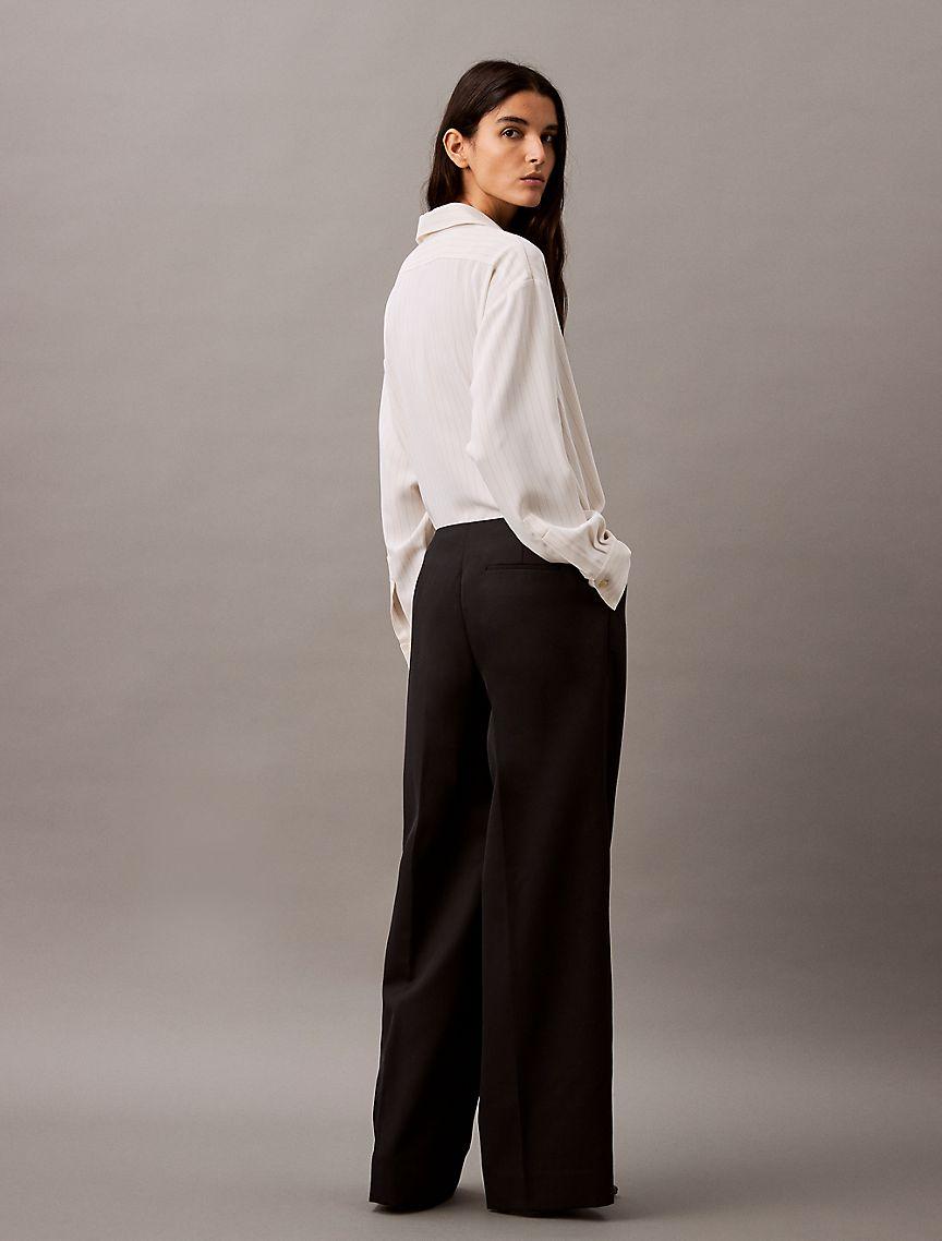 Crepe Wide Leg Trousers Product Image